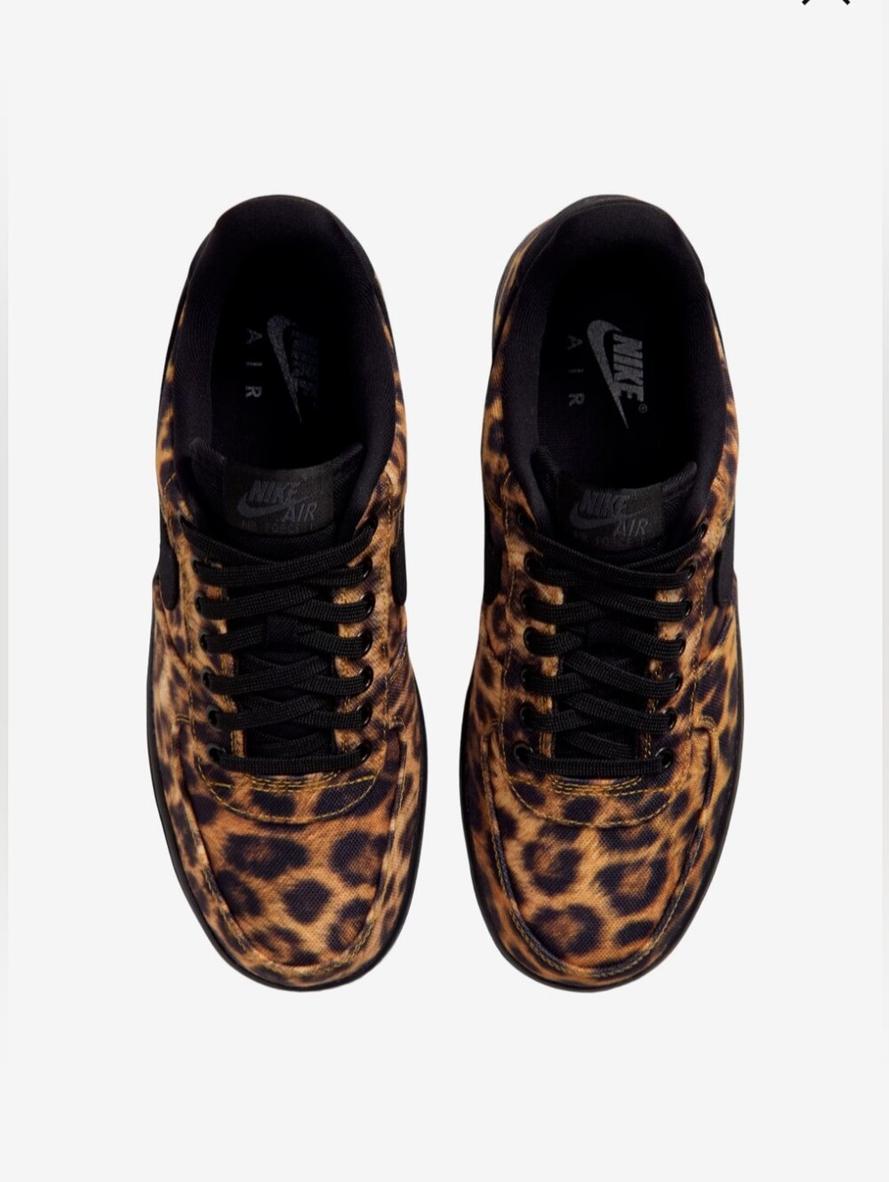Nike Air Force 1 07 SE Leopard Print Shoes Customized with Swarovski Crystals - Picture 3 of 4